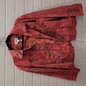 Chico's Design Red Jean Jacket